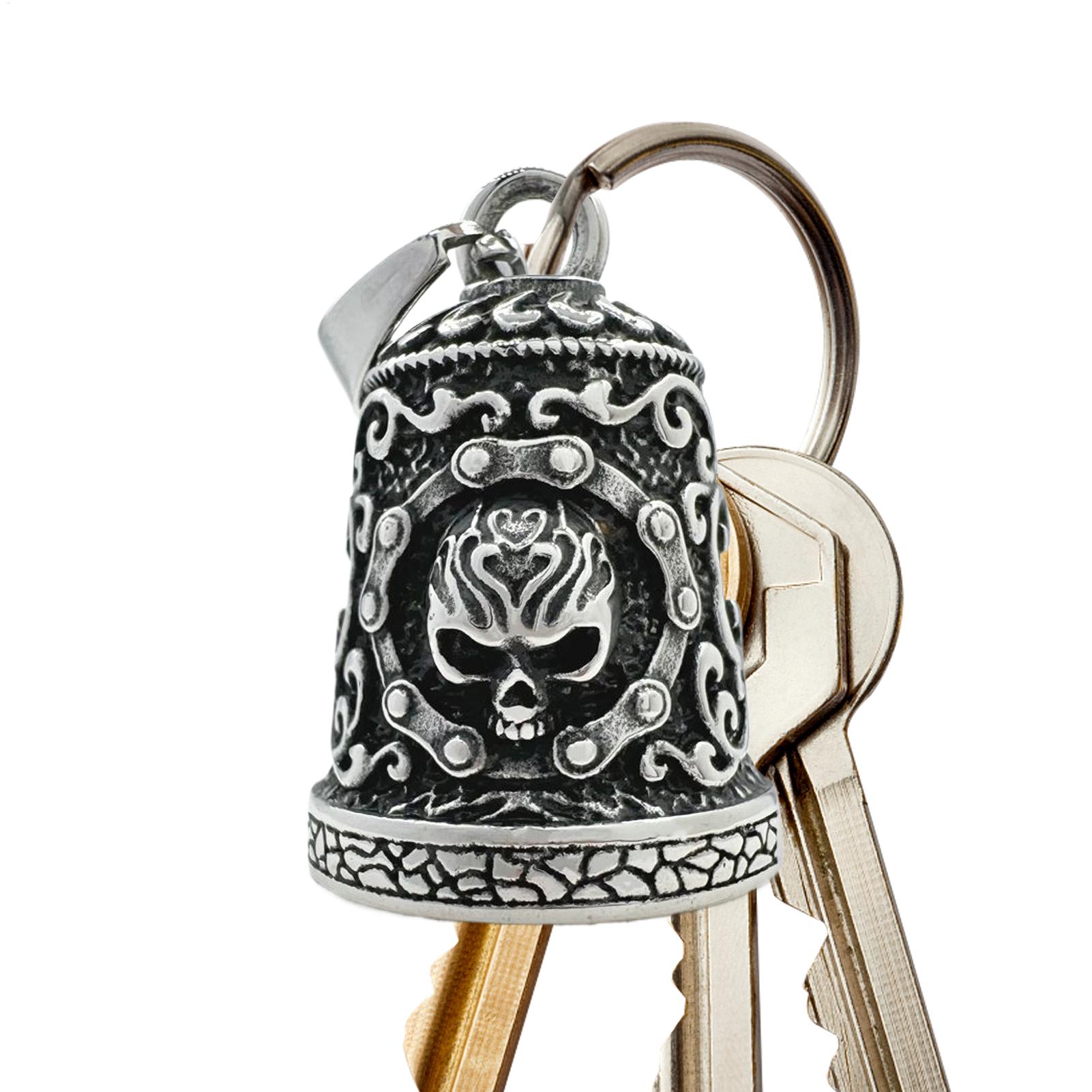 Men Accessories Chain - Kafatası çanı Charm motosiklet çanları dekor