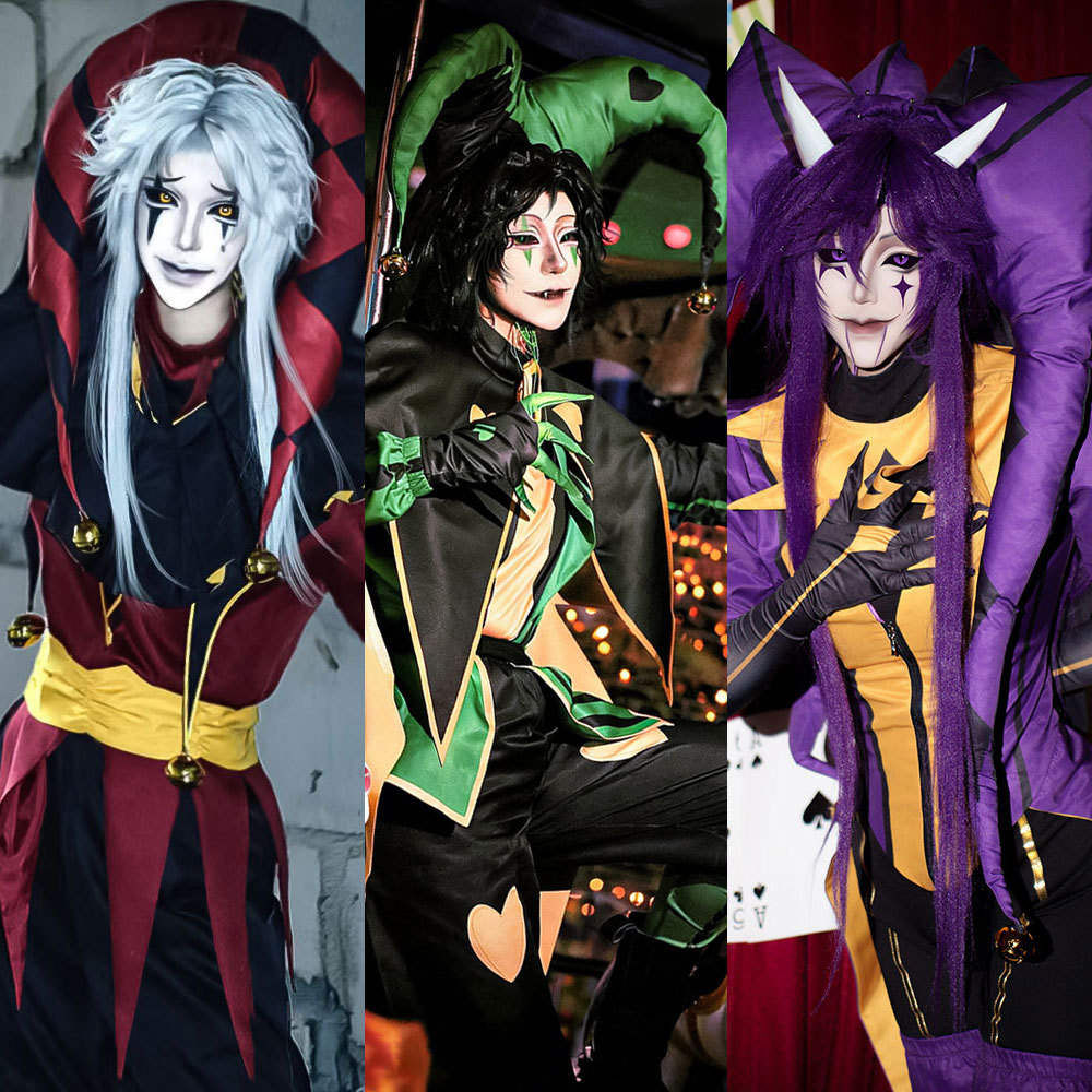 Men'S Accessories For Christmas - Freak Sirk Pierrot Jester Harlequin Cosplay