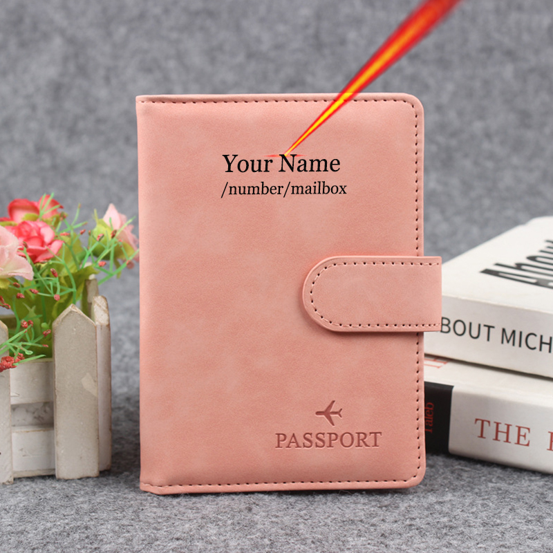 Men Accessories Name - Manyetik Düğme Pasaport Kapağı Kapakta Adı