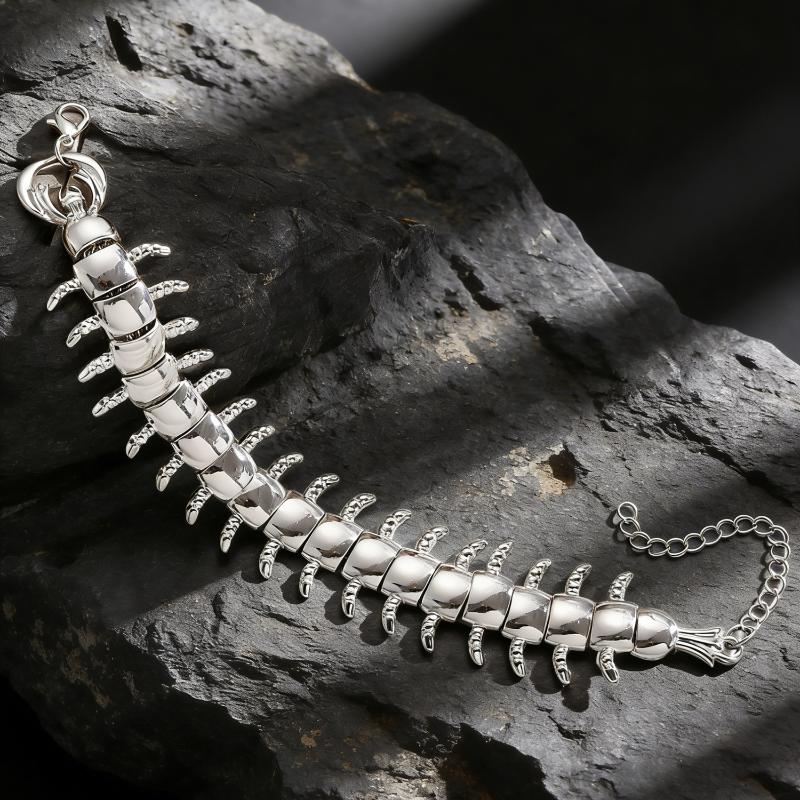 Men'S Vacation Accessories - 1 adet moda Y2K gümüş kırkayak