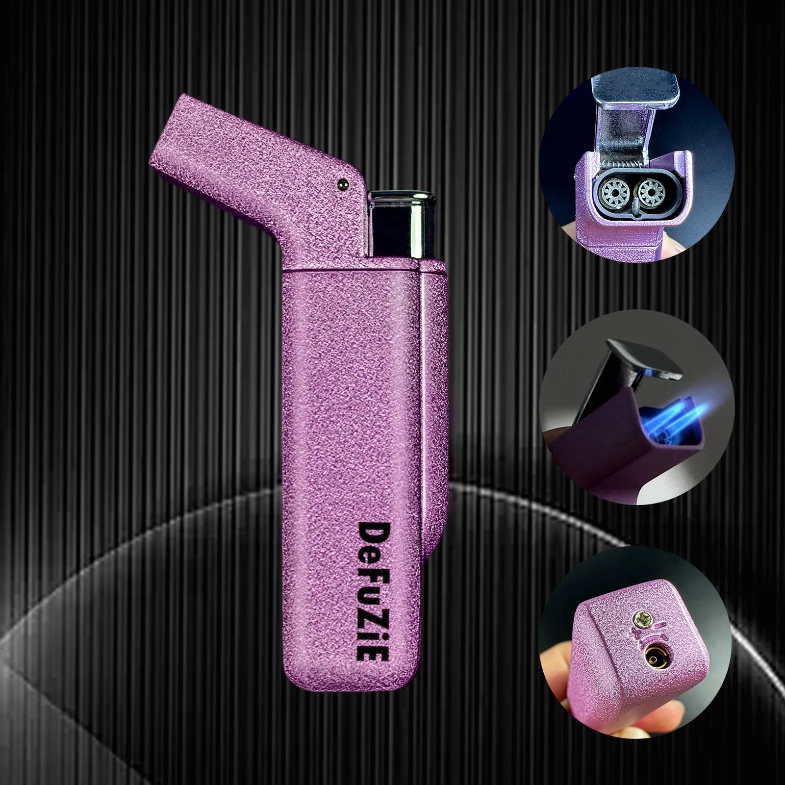 Men Accessories Pk - DefuZiE Meşale Çakmak Rüzgar Geçirmez Ayarlanabilir