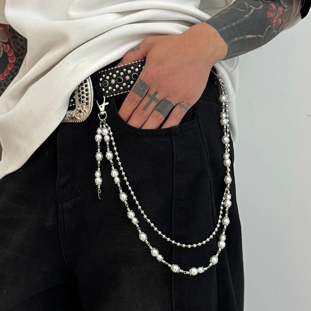 Men Accessories Chain - Ingemark 2025 Heves Benzersiz İmitasyon İnci