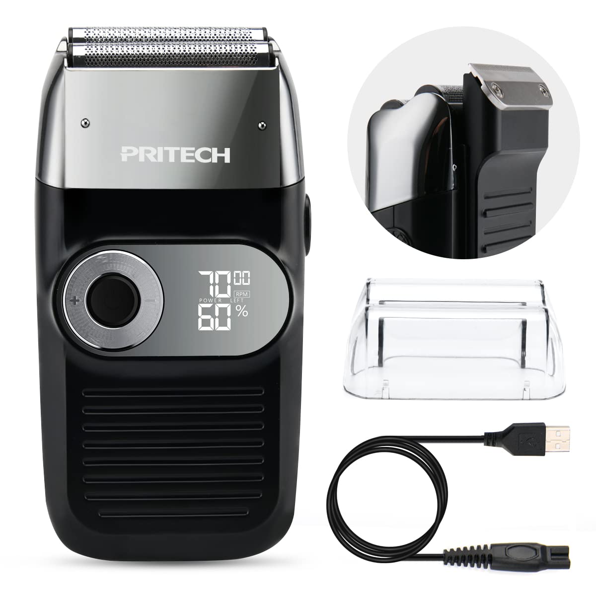 Men Accessories Under 100 - Pritech şarj edilebilir elektrikli tıraş makinesi