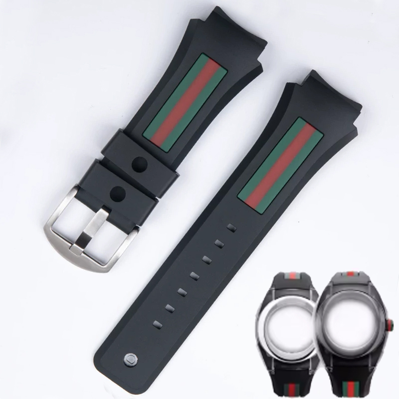 Men'S Accessories Gucci - Gucci YA137/YA137107A Kauçuk Saat aksesuarları Kayış