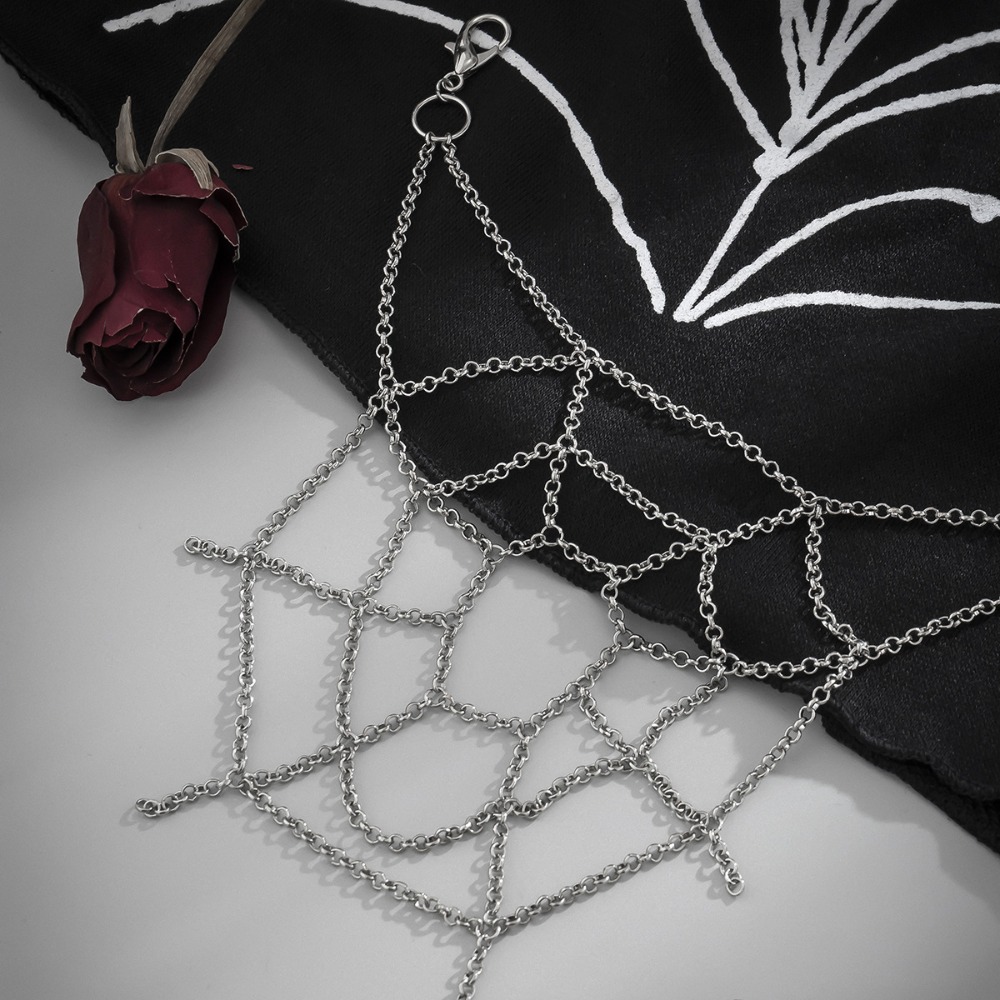 Gotik Punk Gümüş Renk Örümcek  - Men Accessories Chain incelemesi ve fiyatı