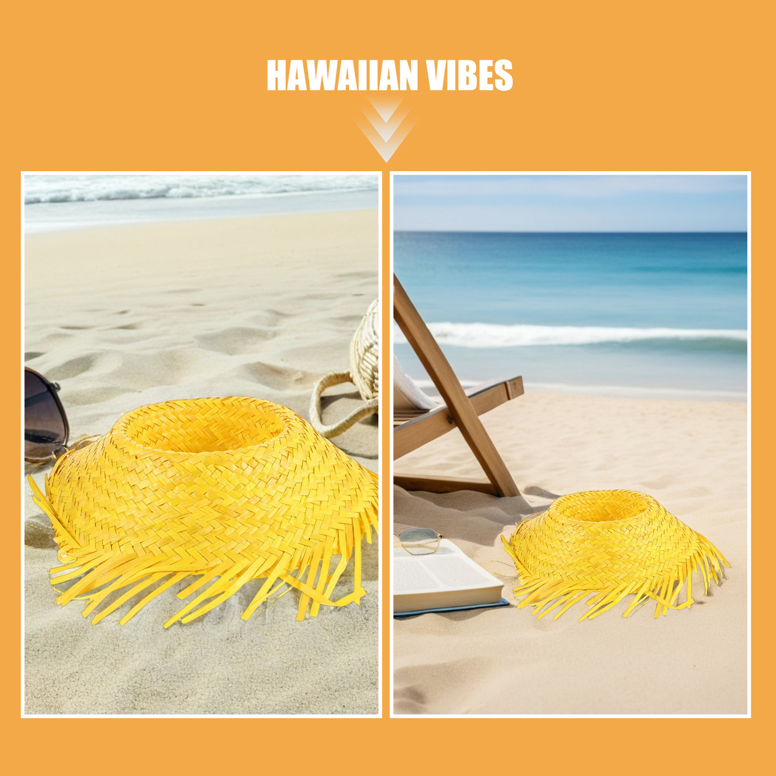 3 adet hawaii hasır şapka trop - Men'S Vacation Accessories incelemesi ve fiyatı