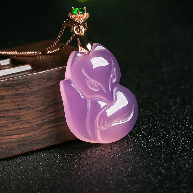 Doğal mor akik tilki kolye kol - Men Accessories Chain incelemesi ve fiyatı