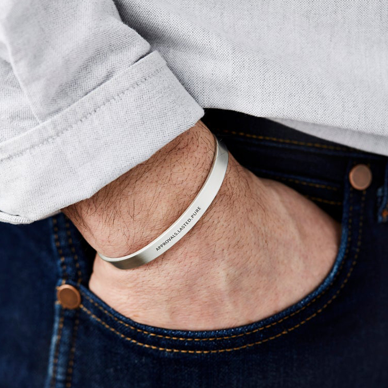 4MM 8MM ücretsiz gravür manşet - Men Accessories Name incelemesi ve fiyatı