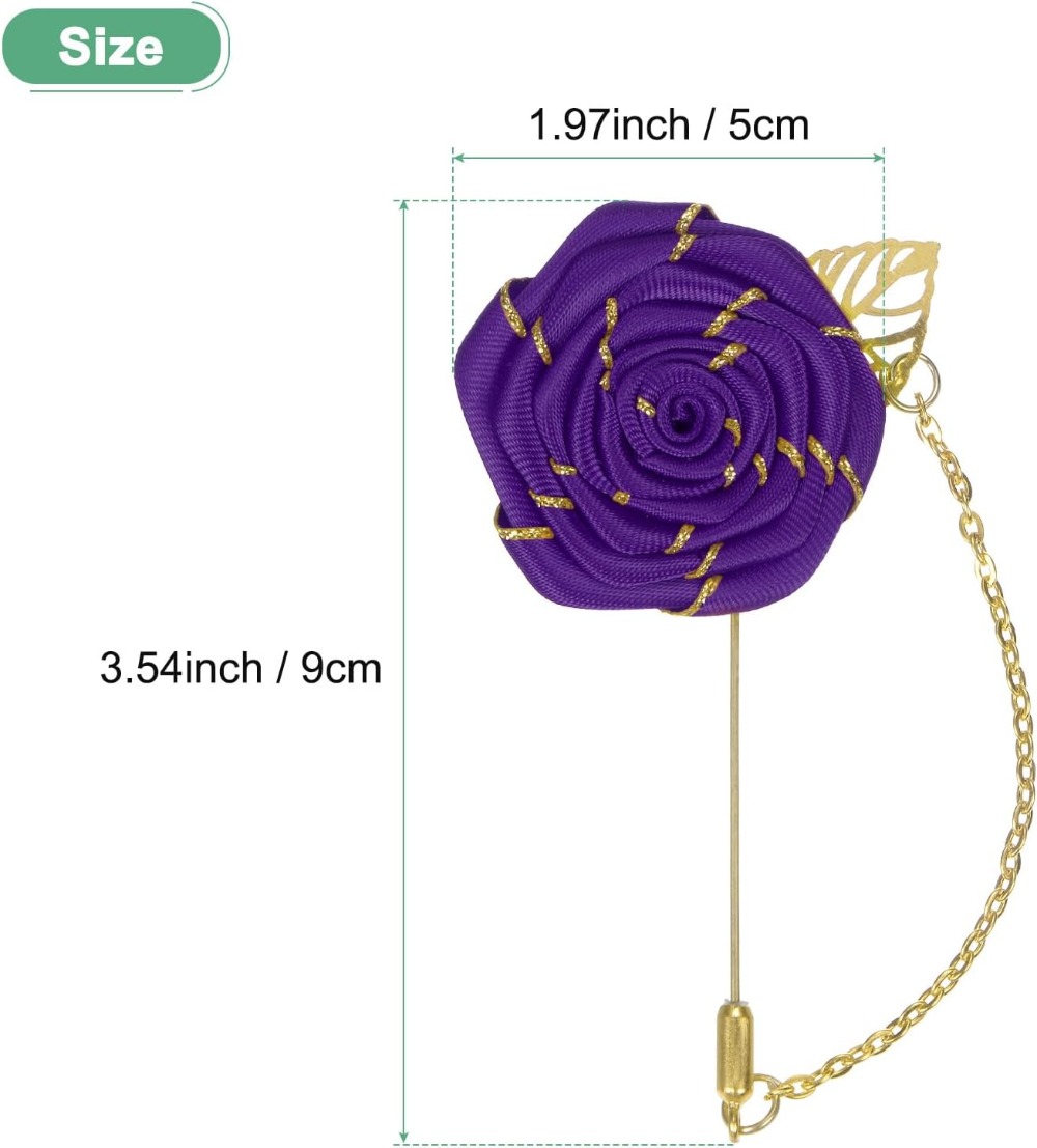 Altın Yapraklı Gül Çiçeği Broş - Men Accessories Brooch incelemesi ve fiyatı